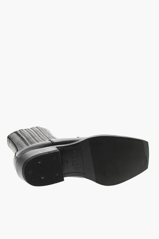 Leather Chelsea Boots with Square Toe 3cm