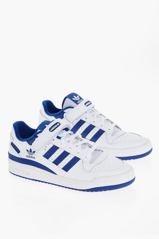 Two-Tone Leather FORUM Low-Top Sneakers with Touch Strap Closure