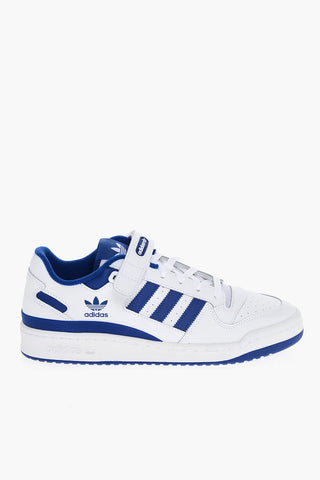 Two-Tone Leather FORUM Low-Top Sneakers with Touch Strap Closure