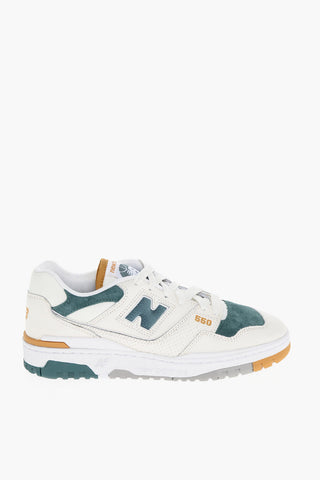 Two-Tone Low-Top Sneakers with Suede Details