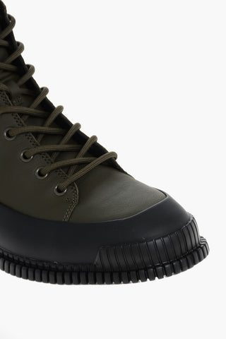 Leather MUGELLO Combat Boots with Track Sole
