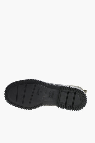 Leather MUGELLO Combat Boots with Track Sole