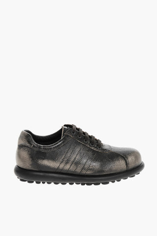 Low Leather Sneakers PELOTAS Faded Effect