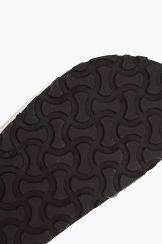 Suede Leather Sabot with Inner Fur