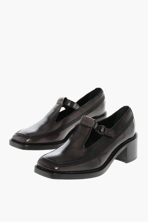 Leather Loafers LLUISA with 5cm Cut-Out Detail