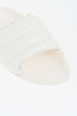 Quilted Leather Sandals B-IT-PUFFY with Gold Logo and Chunky Sole