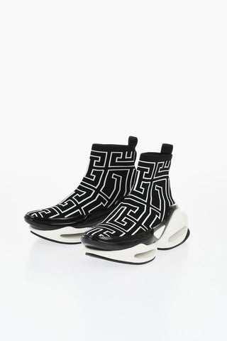 Sock-Sneakers B BOLD HIKING mit All-over-Monogramm und Air-Bubble-Sohle