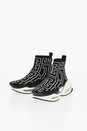 Sock Sneakers B BOLD HIKING with All-Over Monogram and Air Bubble Sole