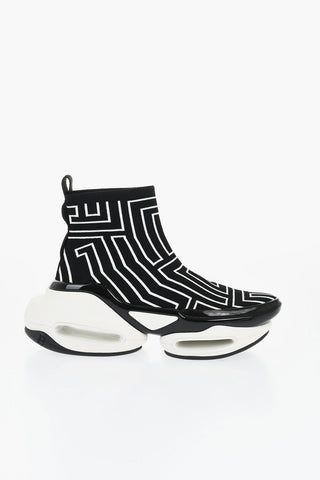 Sock-Sneakers B BOLD HIKING mit All-over-Monogramm und Air-Bubble-Sohle