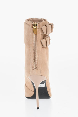 Suede Ankle Boots URIA with Back Zip and 9cm Heel