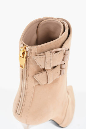 Wildleder-Stiefeletten URIA mit hinterem Reißverschluss und 9-cm-Absatz