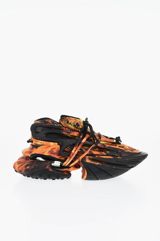 Sneakers FLAMING UNICORN in Neoprene e Pelle a Fantasia