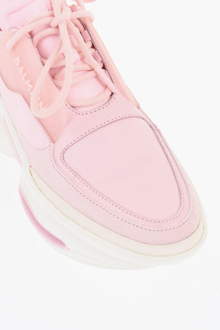 Low-top-Sneaker B BOLD aus Textil und Veloursleder mit dicker Sohle