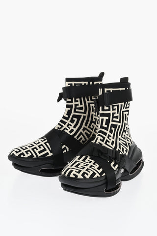 Fabric B BOLD HIKING Sock Sneakers with All-Over Monogram and Chunky Sole