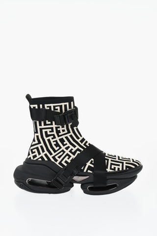 Fabric B BOLD HIKING Sock Sneakers with All-Over Monogram and Chunky Sole