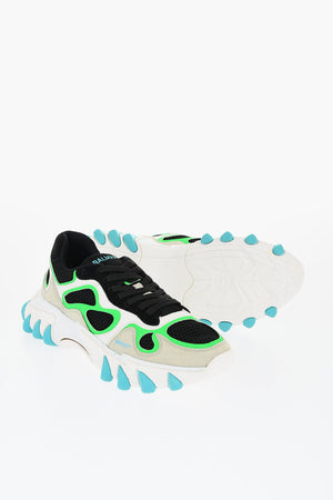 Mesh And Suede Low-Top Sneakers B-EAST With Contrast Details