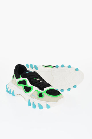 Mesh And Suede Low-Top Sneakers B-EAST With Contrast Details