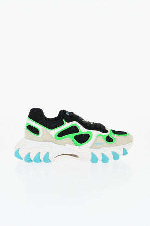 Mesh And Suede Low-Top Sneakers B-EAST With Contrast Details