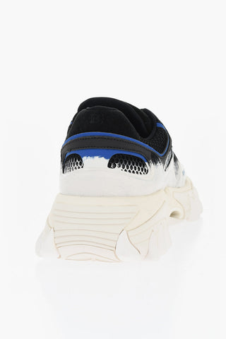 Sneakers Basse In Suede e Pelle B-EAST Effetto Painting