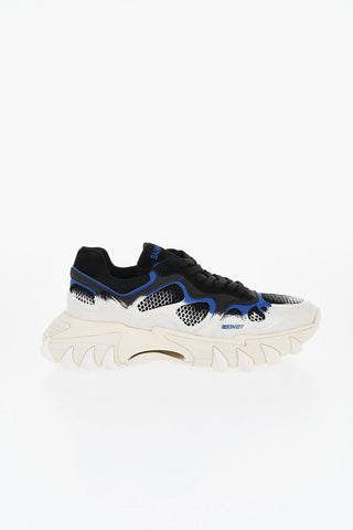 Sneakers Basse In Suede e Pelle B-EAST Effetto Painting