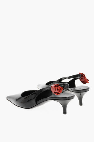 Patent Leather Slingback Pumps Heel 6cm