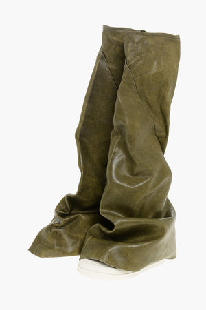 DRKSHDW Stivali Sopra il Ginocchio FETISH in Cotone Spalmato