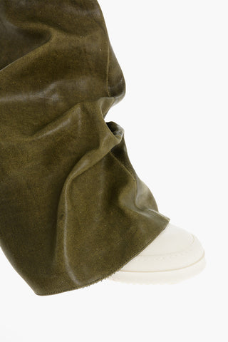 DRKSHDW Stivali Sopra il Ginocchio FETISH in Cotone Spalmato