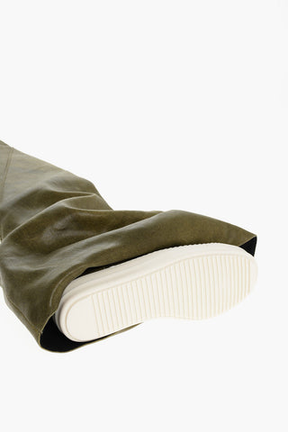 DRKSHDW Stivali Sopra il Ginocchio FETISH in Cotone Spalmato