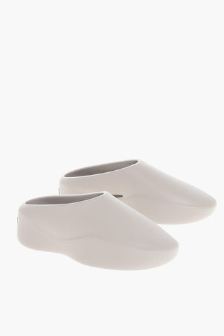 Solid Color Rubber EVA RUNNER Slides with Cut-Out Details