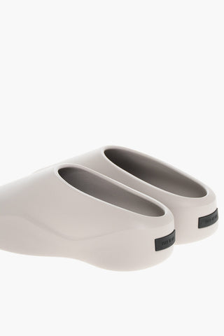 Solid Color Rubber EVA RUNNER Slides with Cut-Out Details