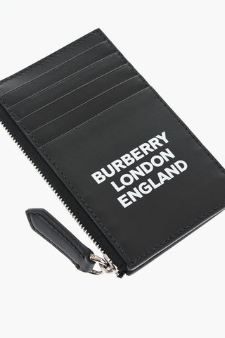 Leather LONDON Card Holder with Zip Closure