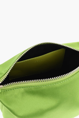 새틴 핸드백 MOON 카라비너 장식