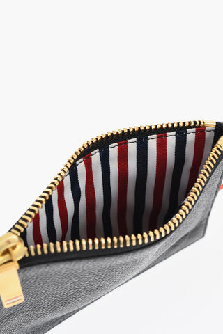 Portacarte in Pelle Martellata con Chiusura a Zip