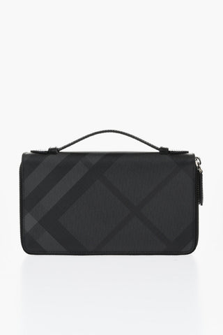 Portafogli a 2 Scomparti in Pelle Motivo Tartan