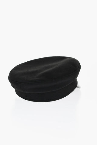 Cappello Baker Boy in Lana con Visiera in Vinile