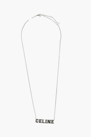 Silver Necklace with Lettering Logo