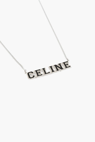 Silver Necklace with Lettering Logo