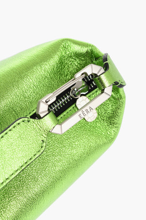 Lamé Leather Handbag MOON with Lobster Clasp