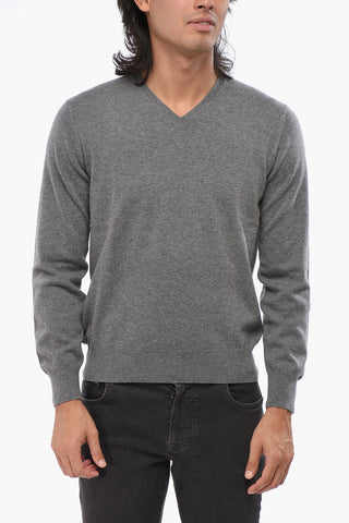 Pure Cashmere Sweater with V-Neck