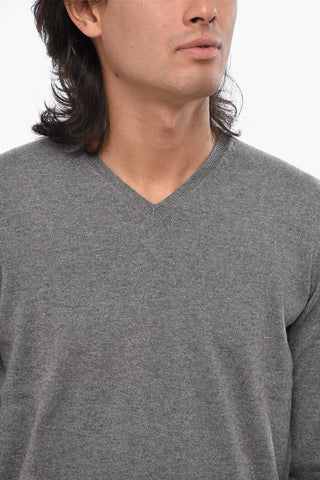 Pure Cashmere Sweater with V-Neck