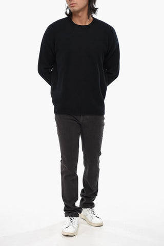 Solid Wool Crewneck Sweater