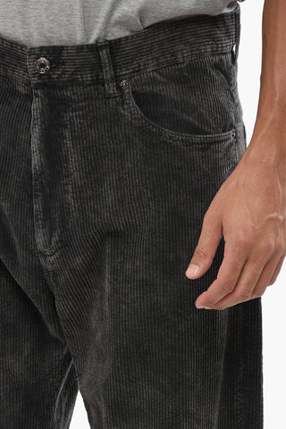 Pantaloni 5 Tasche in Velour a Coste 