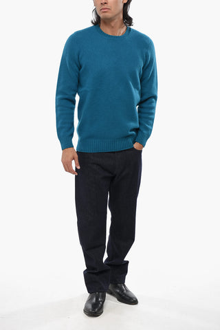 Solid Wool Crewneck Sweater