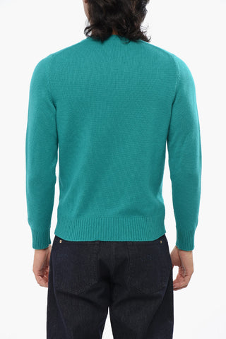 Solid Color Pure Cashmere Crew-neck Sweater