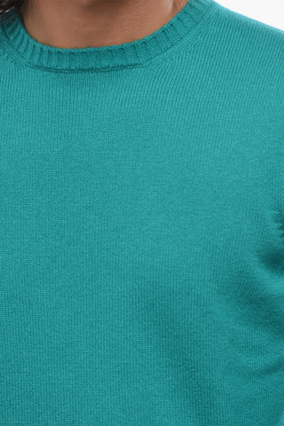 Solid Color Pure Cashmere Crew-neck Sweater