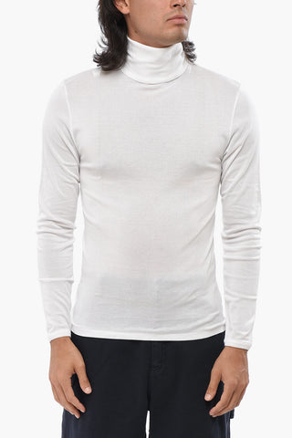 Maglia in Cotone Leggero a Collo Alto