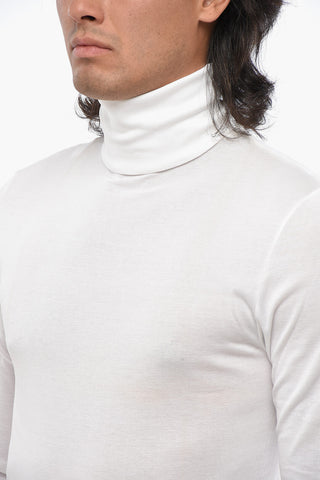 Maglia in Cotone Leggero a Collo Alto