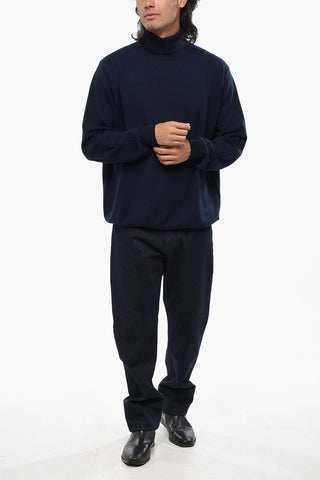 Virgin Wool and Cashmere Turtleneck Sweater