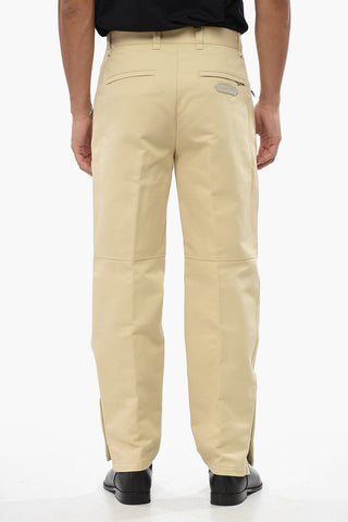 Lightweight Cotton Pants with Ankle Zip
