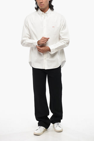 코튼 포플린 버튼다운 셔츠 자수 로고